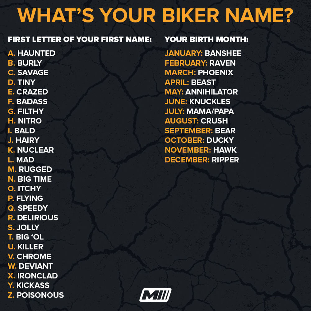 What's your biker name?